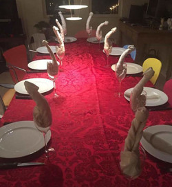 Dinner Napkins. What a greeting.. what's to come?